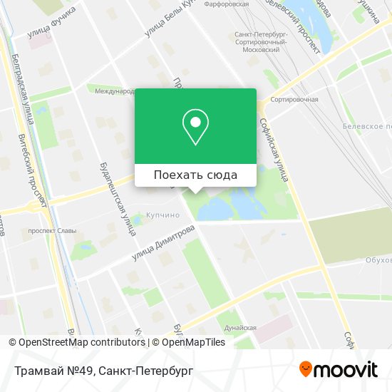 Карта Трамвай №49
