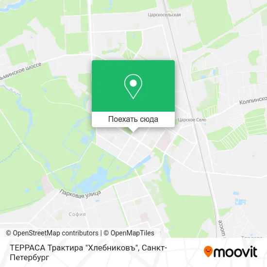 Карта ТЕРРАСА Трактира "Хлебниковъ"