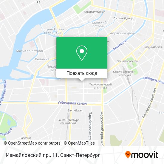Карта Измайловский пр., 11