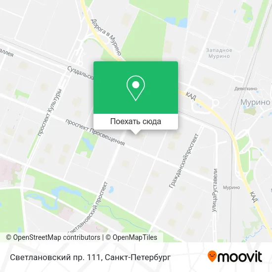 Карта Светлановский пр. 111