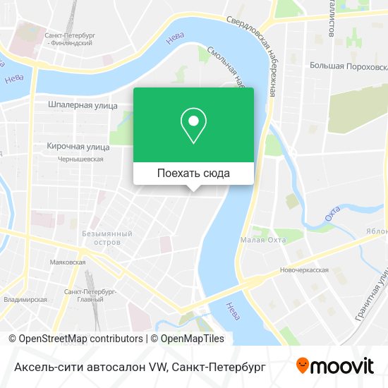 Карта Аксель-сити автосалон VW