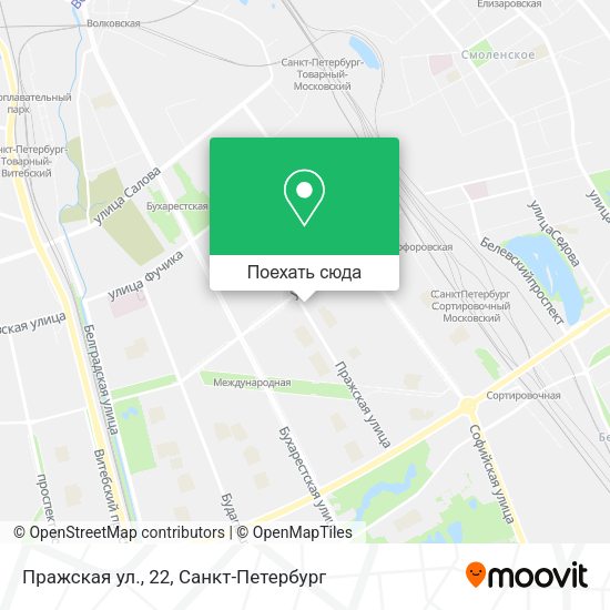Карта Пражская ул., 22