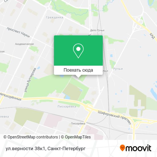 Карта ул.верности 38к1