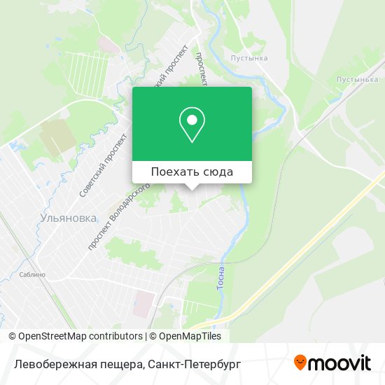 Карта Левобережная пещера