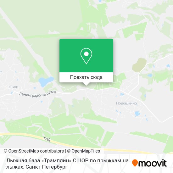 Карта Лыжная база «Трамплин» СШОР по прыжкам на лыжах