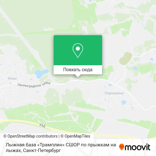 Карта Лыжная база «Трамплин» СШОР по прыжкам на лыжах