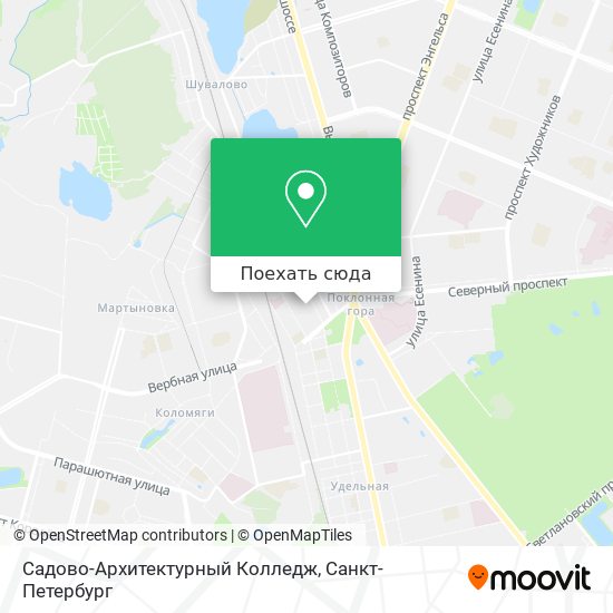 Карта Садово-Архитектурный Колледж