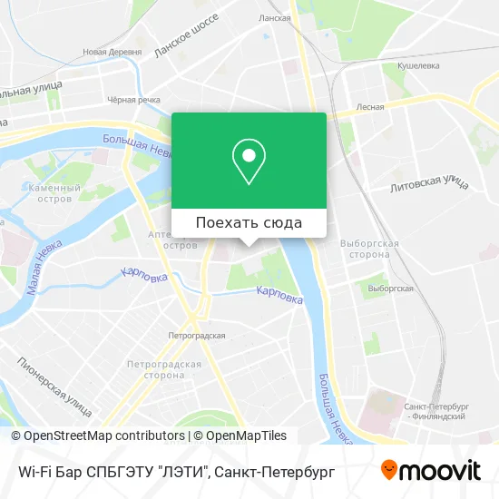 Карта Wi-Fi Бар СПБГЭТУ "ЛЭТИ"