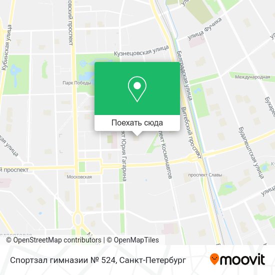 Карта Спортзал гимназии № 524