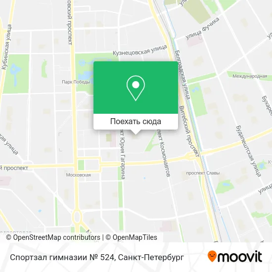 Карта Спортзал гимназии № 524