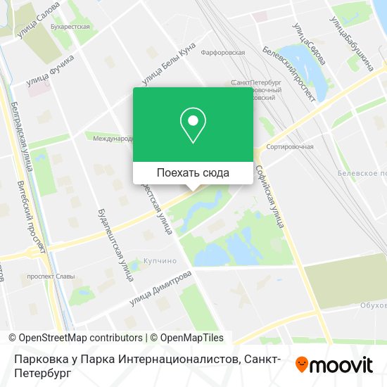 Карта Парковка у Парка Интернационалистов