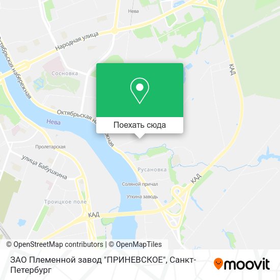 Карта ЗАО Племенной завод "ПРИНЕВСКОЕ"