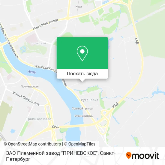 Карта ЗАО Племенной завод "ПРИНЕВСКОЕ"
