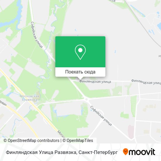 Карта Финляндская Улица Развязка