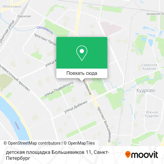 Карта детская площадка Большевиков 11