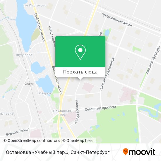 Карта Остановка «Учебный пер.»