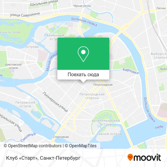 Карта Клуб «Старт»