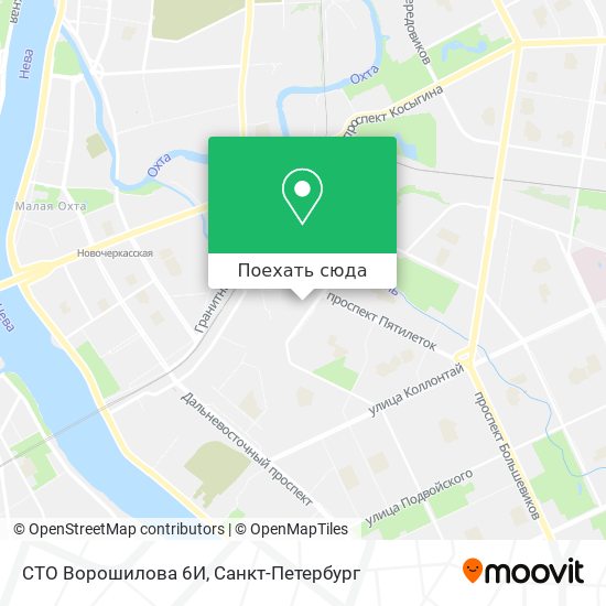 Карта СТО Ворошилова 6И