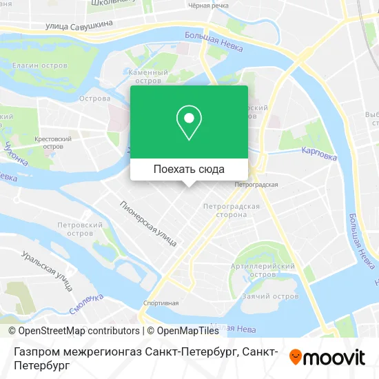 Карта Газпром межрегионгаз Санкт-Петербург