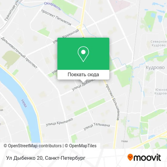 Карта Ул Дыбенко 20