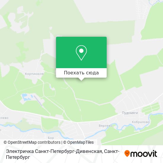 Карта Электричка Санкт-Петербург-Дивенская