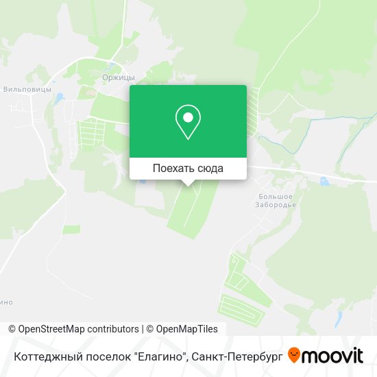 Карта Коттеджный поселок "Елагино"