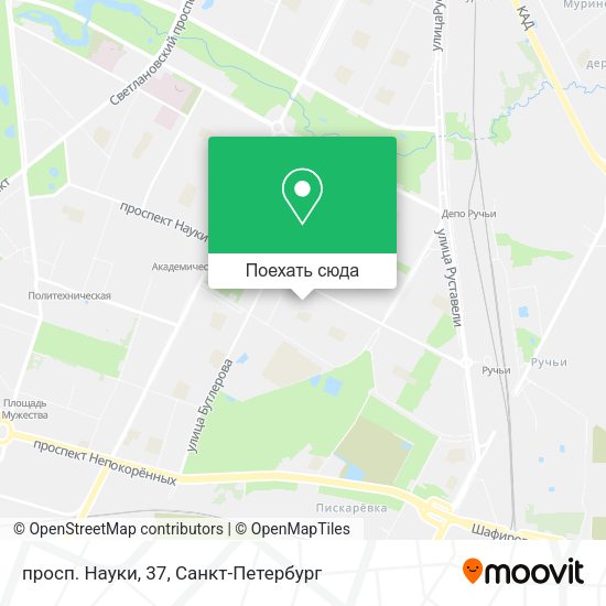 Карта просп. Науки, 37