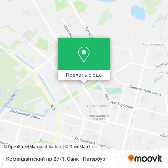 Карта Комендантский пр 27/1