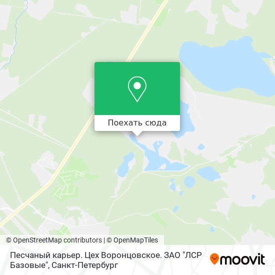 Карта Песчаный карьер. Цех Воронцовское. ЗАО "ЛСР Базовые"