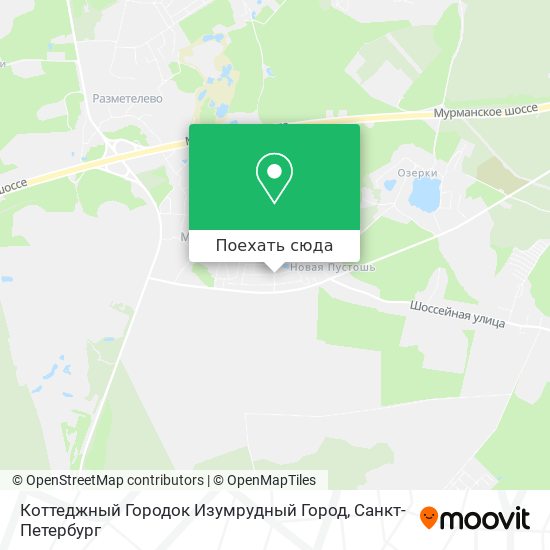 Карта Коттеджный Городок Изумрудный Город
