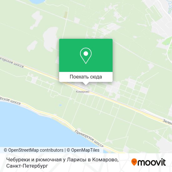 Карта Чебуреки и рюмочная у Ларисы в Комарово