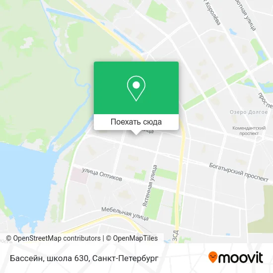 Карта Бассейн, школа 630