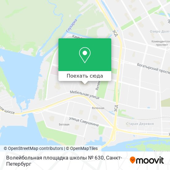 Карта Волейбольная площадка школы № 630