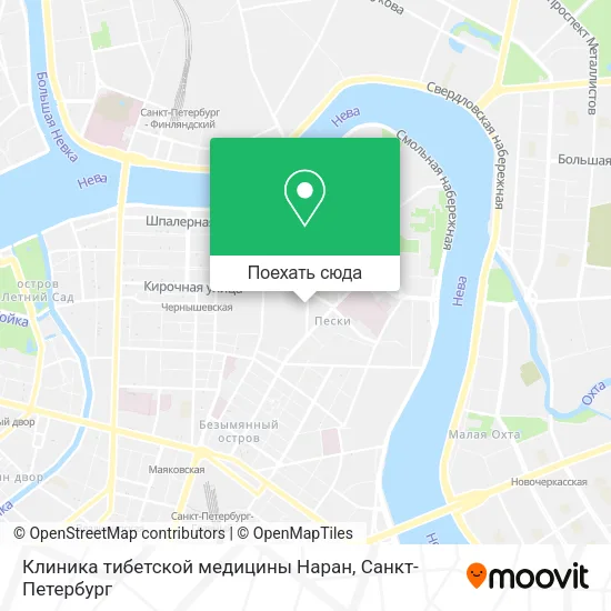Карта Клиника тибетской медицины Наран