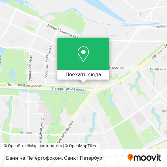 Карта Бани на Петергофском