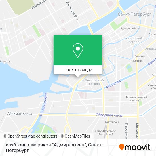 Карта клуб юных моряков "Адмиралтеец"