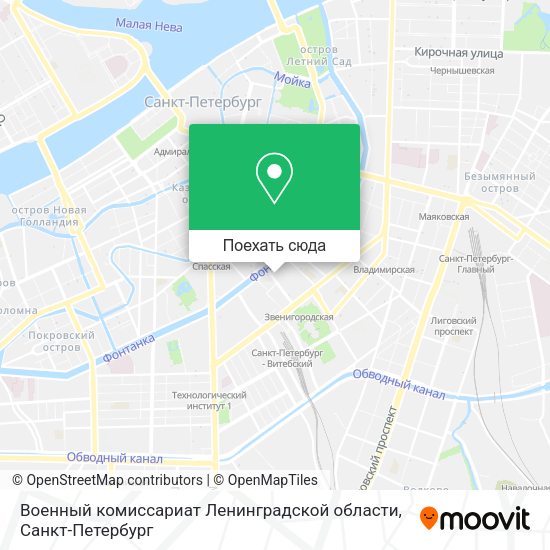 Карта Военный комиссариат Ленинградской области