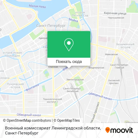 Карта Военный комиссариат Ленинградской области
