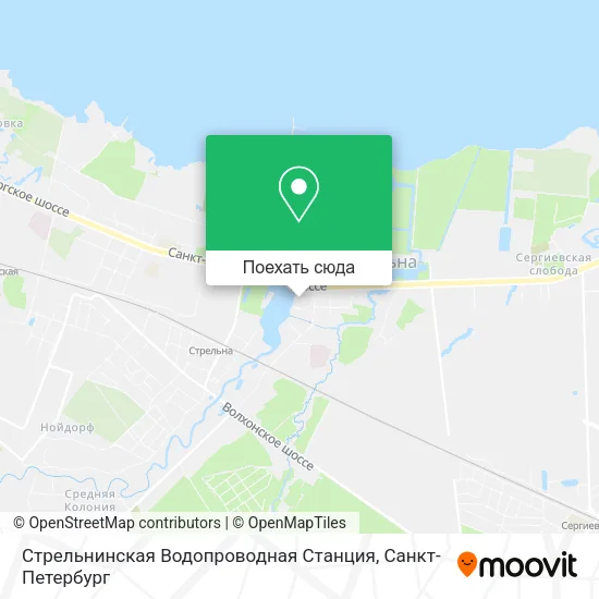 Карта Стрельнинская Водопроводная Станция