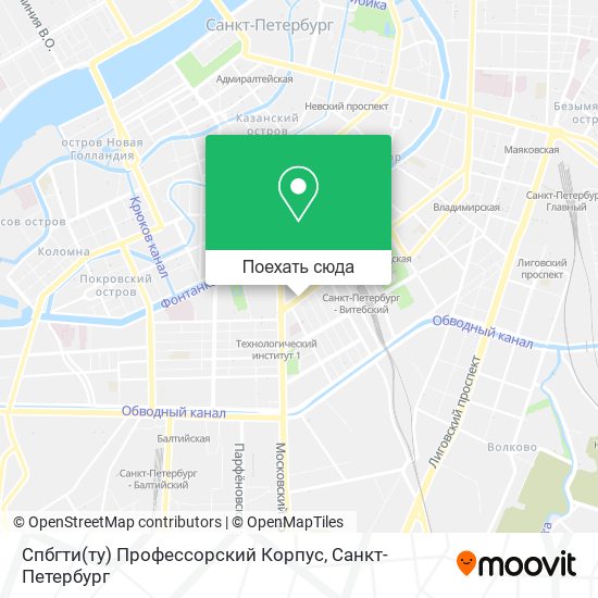 Карта Спбгти(ту) Профессорский Корпус