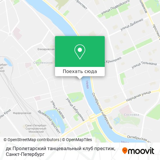 Карта дк Пролетарский танцевальный клуб престиж