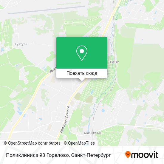 Карта Поликлиника 93 Горелово