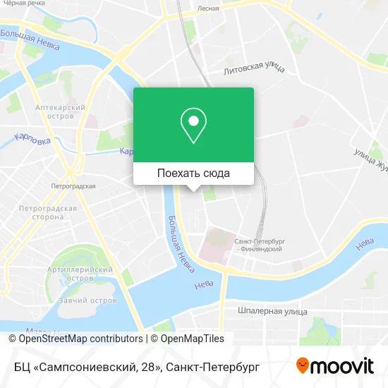 Карта БЦ «Сампсониевский, 28»