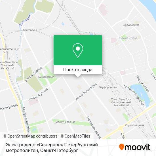 Карта Электродепо «Северное» Петербургский метрополитен