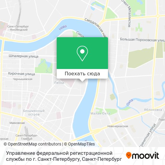 Карта Управление федеральной регистрационной службы по г. Санкт-Петербургу