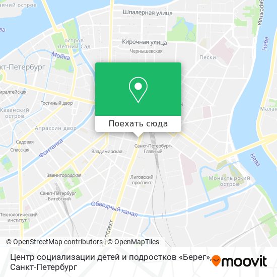Карта Центр социализации детей и подростков «Берег»