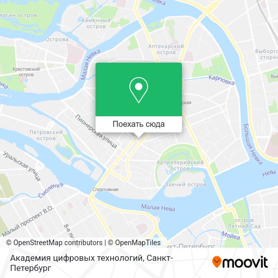Карта Академия цифровых технологий