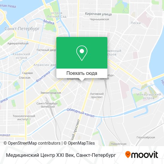 Карта Медицинский Центр XXI Век