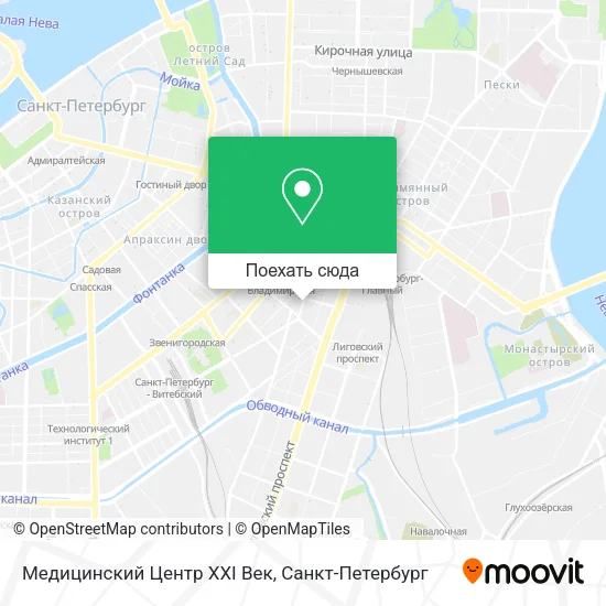 Карта Медицинский Центр XXI Век
