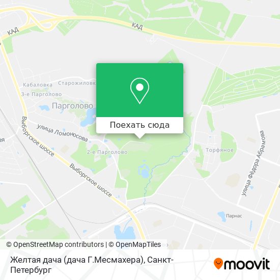 Карта Желтая дача (дача Г.Месмахера)